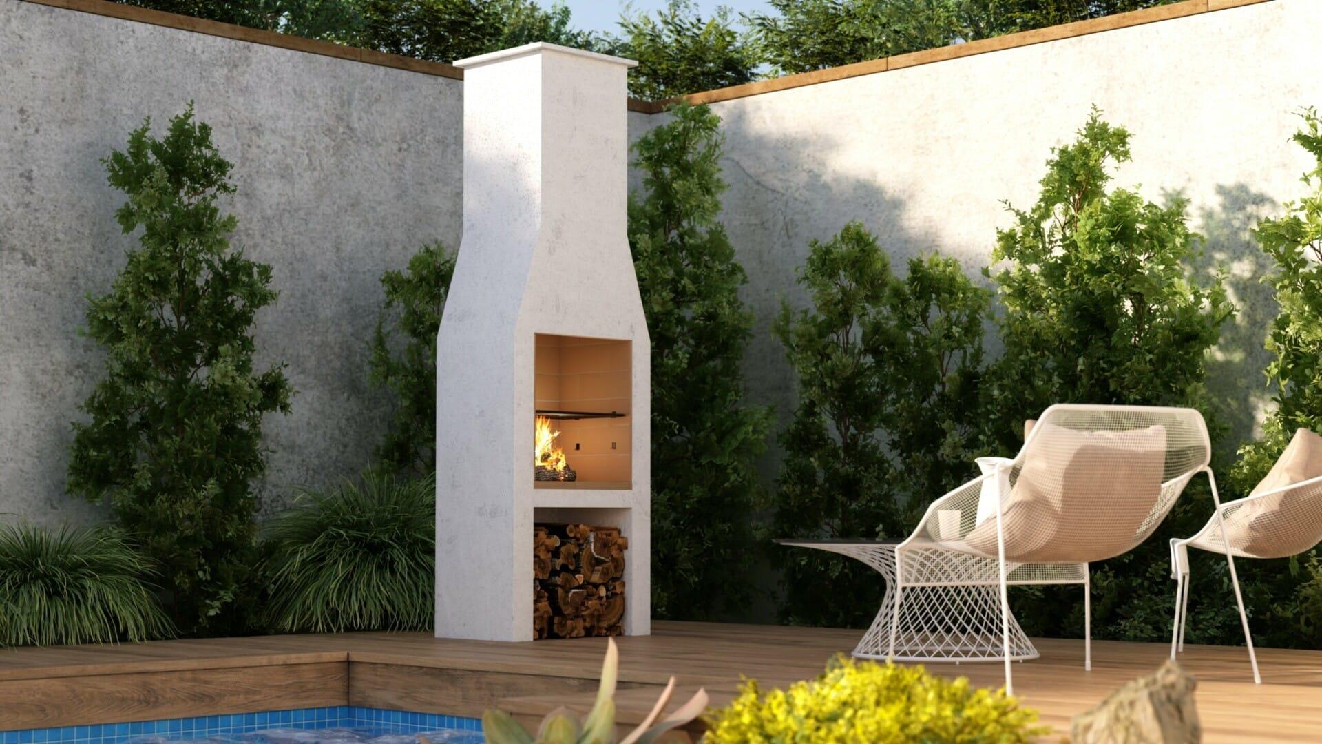 Isokern 500mm volcanic garden fireplace small