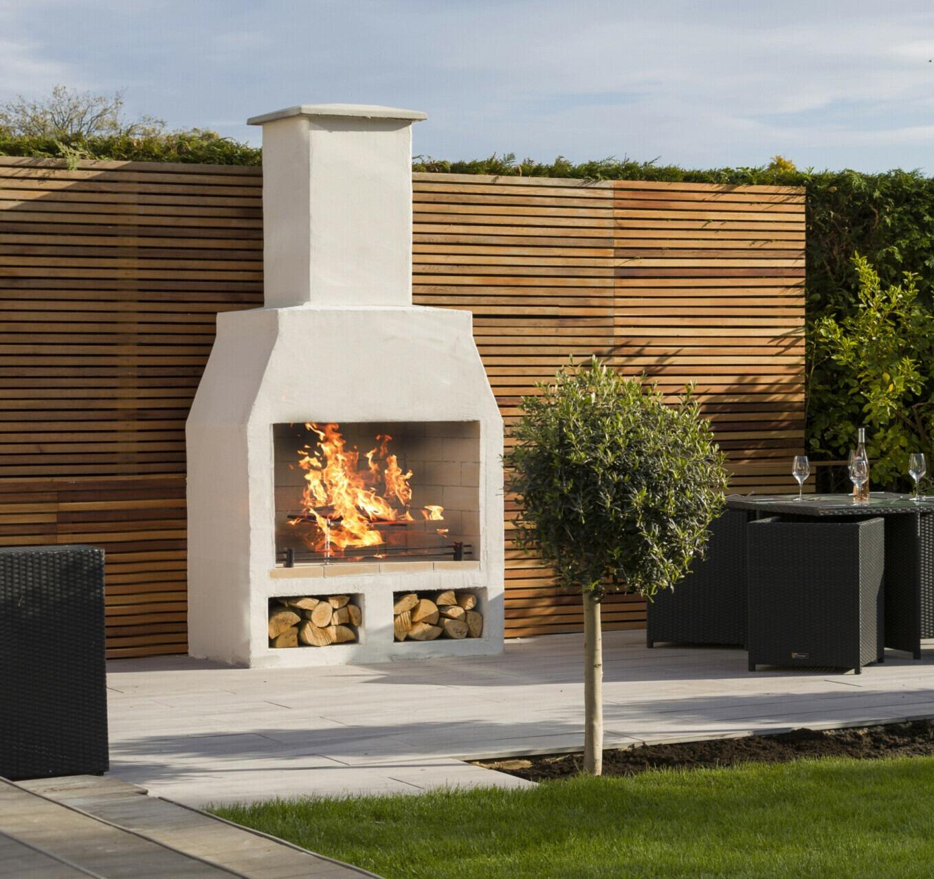 Isokern 1200mm garden fireplace construction