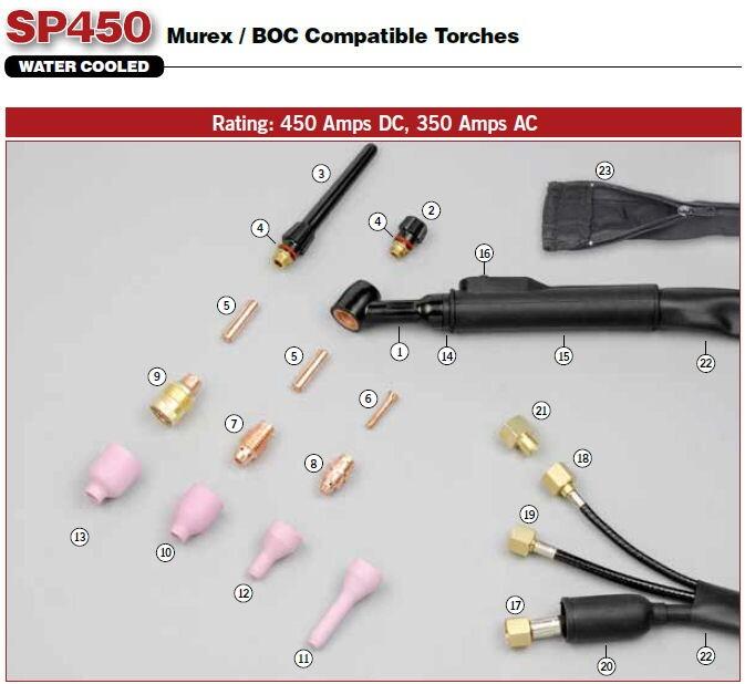 SP450 TIG Torch