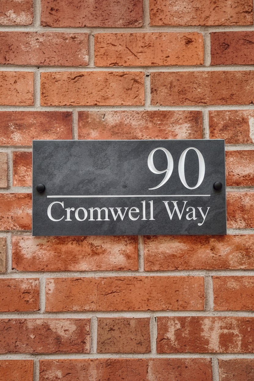 slate house signs and number signs