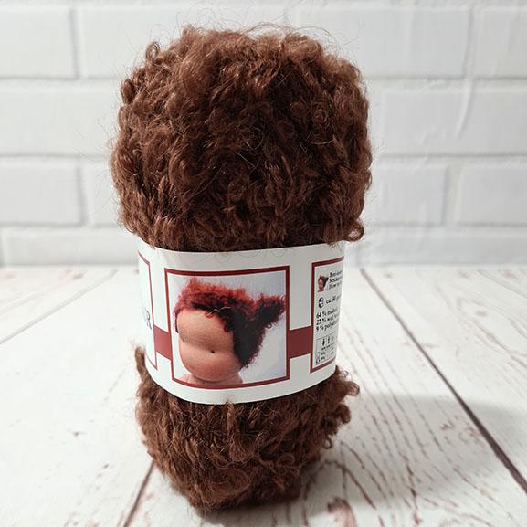 Mohair Boucle Hair Yarn Brown