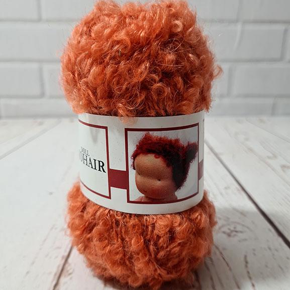 Mohair Boucle Hair Yarn Red