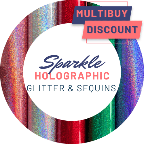 Rainbow Effect Holographic Glitter sequin Self Adhesive Vinyl Main