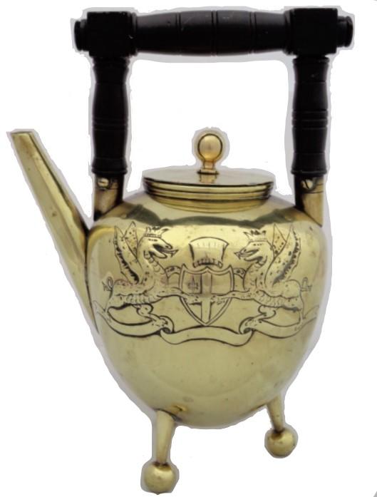 Arts Crafts Brass Teapot Christopher Dresser Style City London Arms