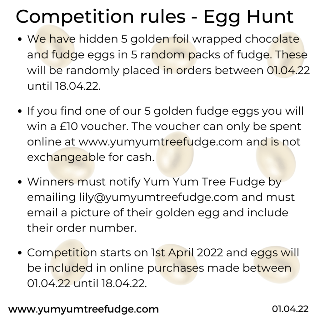 Coming Soon - The Yum Yum Tree Gold Easter Egg Hunt