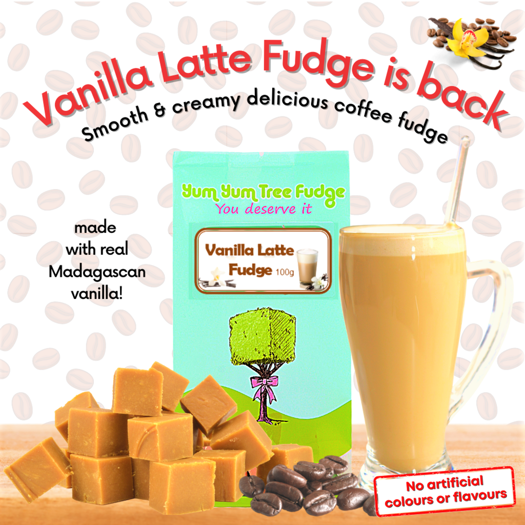 Chill with our delicious Vanilla Latte Fudge - it's back!