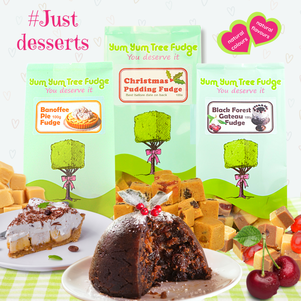 Just Desserts - Try our Xmas Pudding and Dessert fudges