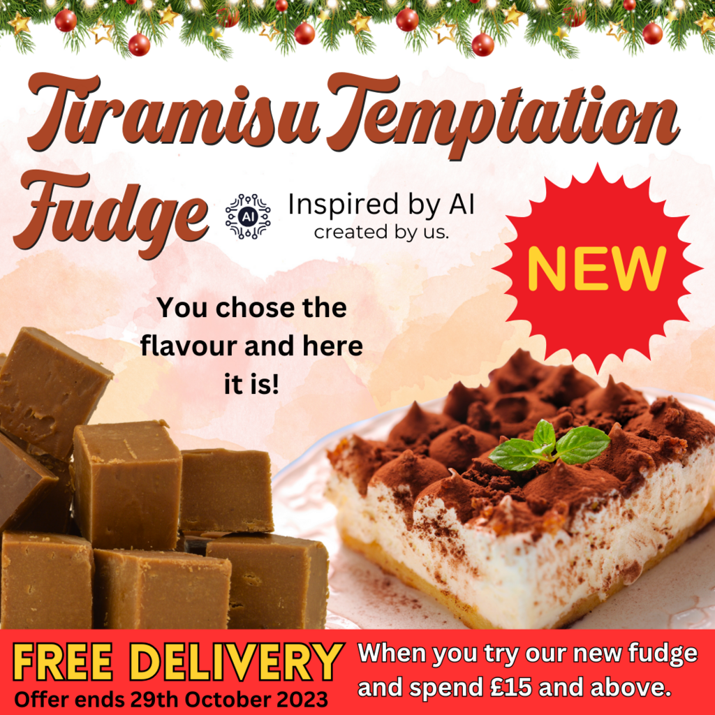 Offer - Free courier delivery when you spend £15 or more on fudge.