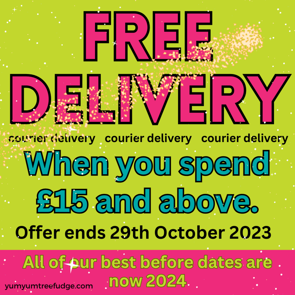 Don't miss out on our FREE COURIER DELIVERY offer when you spend £15 or above - Offer ends midnight on Sunday 29th October.