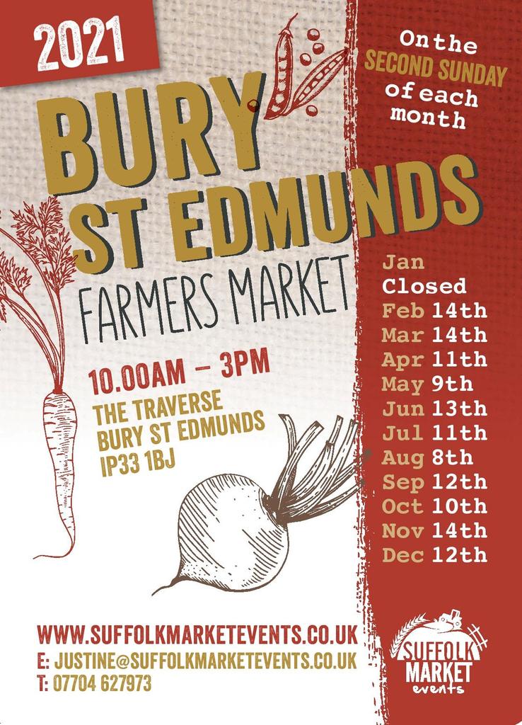 Bury St. Edmunds Farmers Market - Sunday 14th March 10am - 4pm