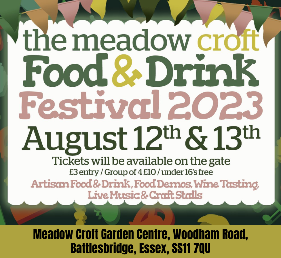 The Meadow Croft Food & Drink Festival - Saturday 12th & Sunday 13th August - 10.00am - 5.00pm
