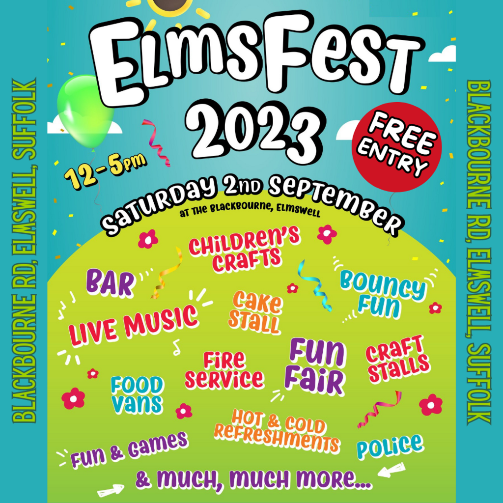Elmfest - Saturday 2nd September -12.00pm - 5.00pm