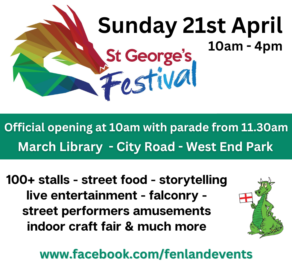 St George's Festival - Sunday 21st April 2024- 10am - 4pm