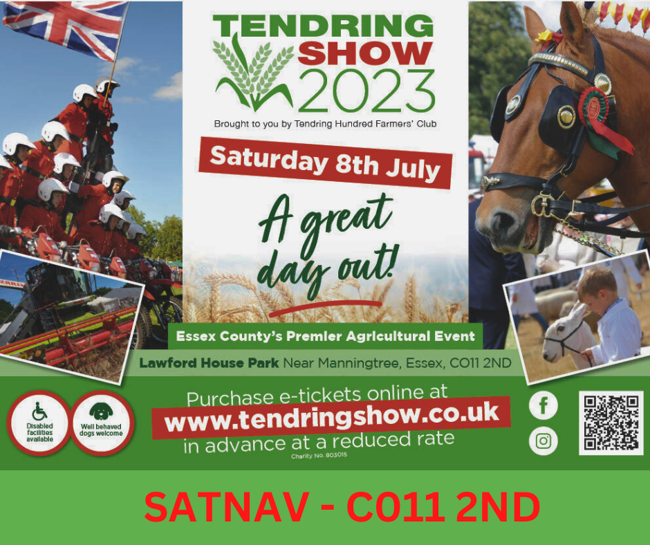 The Tendring Show - Saturday 8th July, 10.00am - 5.00pm
