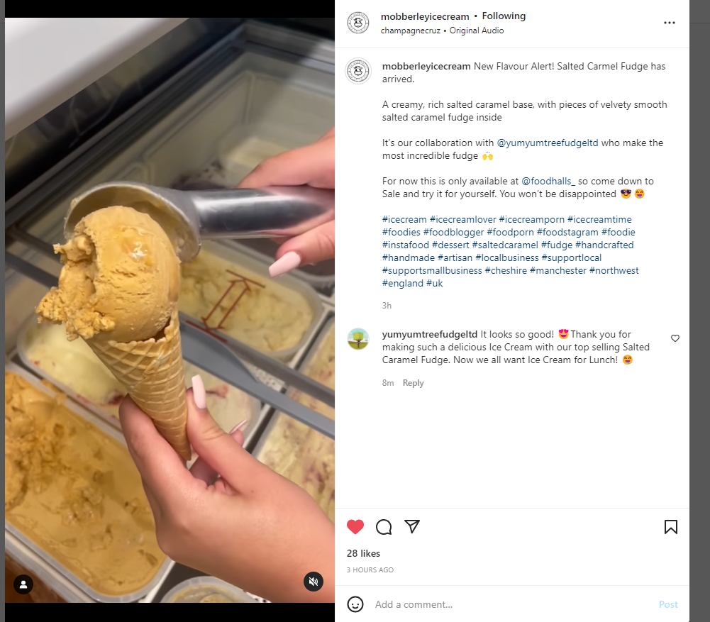 Sea Salted Caramel Fudge Ice Cream - Mobberley Ice Cream Co.