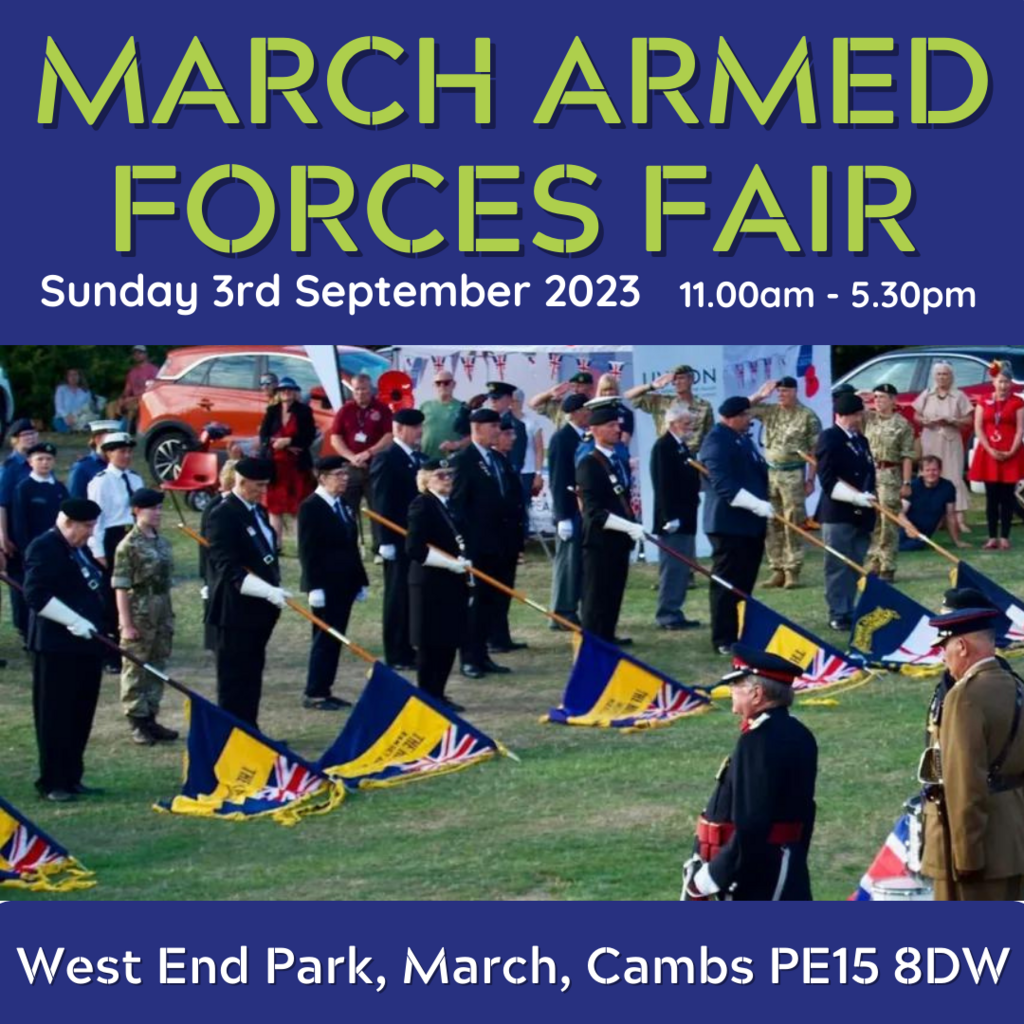 March Armed Forces Fair - Sunday 3rd September - 11.00am - 5.30pm