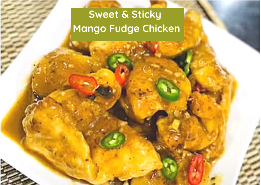 Recipe - Lily's Sweet & Sticky Mango Fudge Chicken