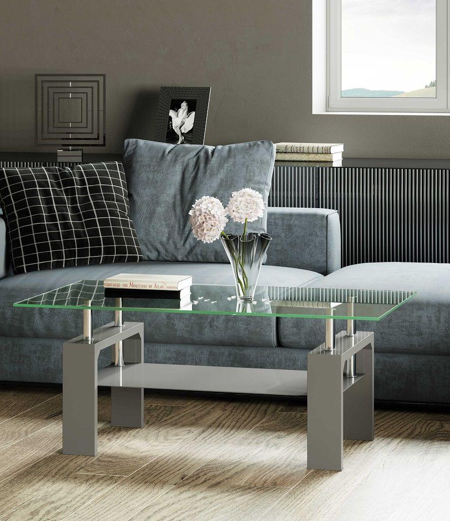 Grey High Gloss Clear Gl Coffee Table Grey High Gloss Clear Gl Coffee Table
