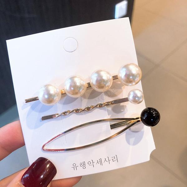White And Black Pearl Hair Pieces