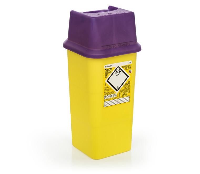 7L sharps disposal bins purple box of 50 (SKU S7LP5041105420)