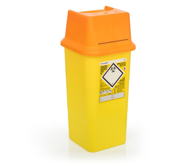 7L sharps disposal bins orange box of 50 (SKU S7LO5041105410)