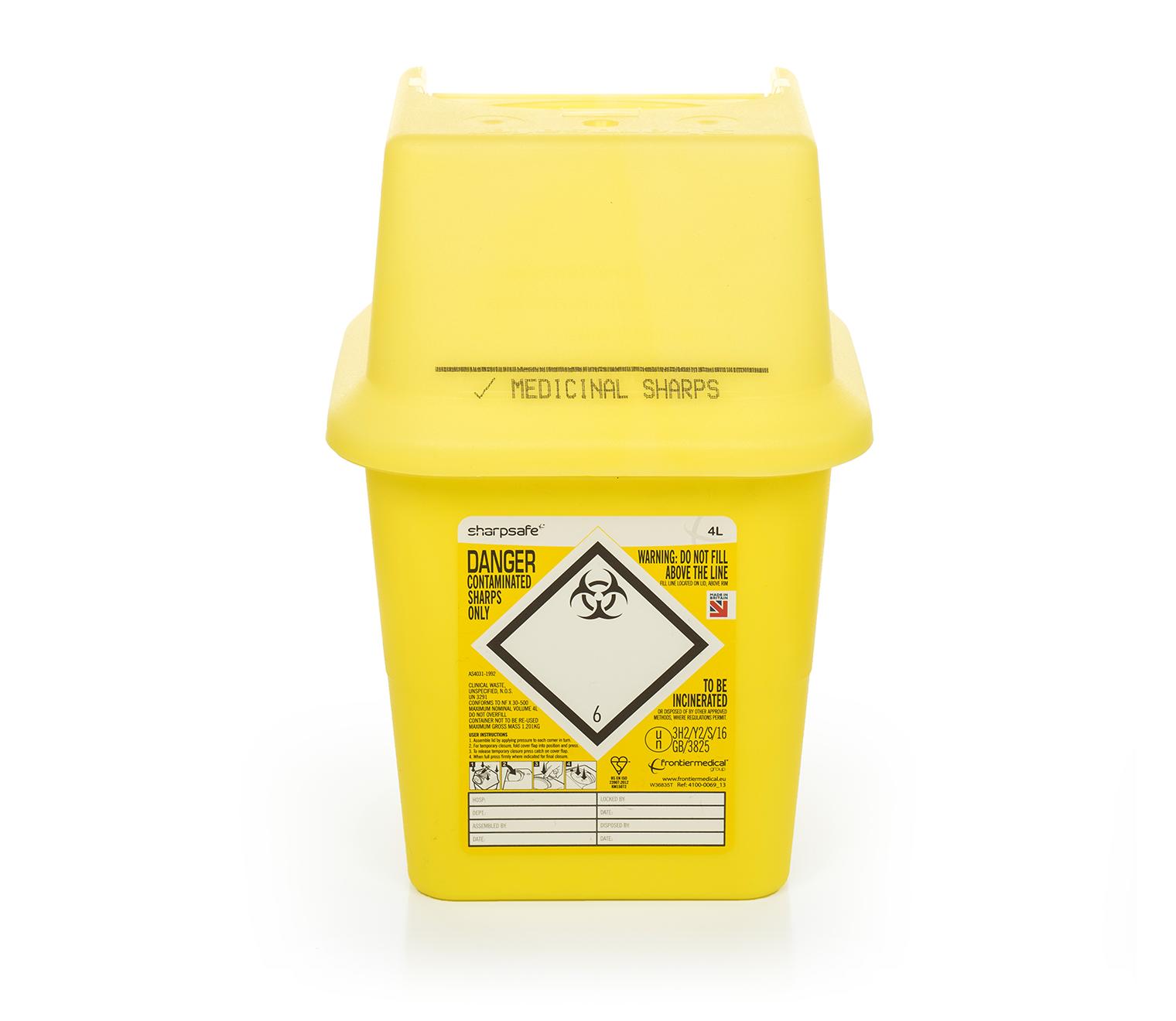 4L sharps disposal bins box of 50 (SKU S4L5041005430)