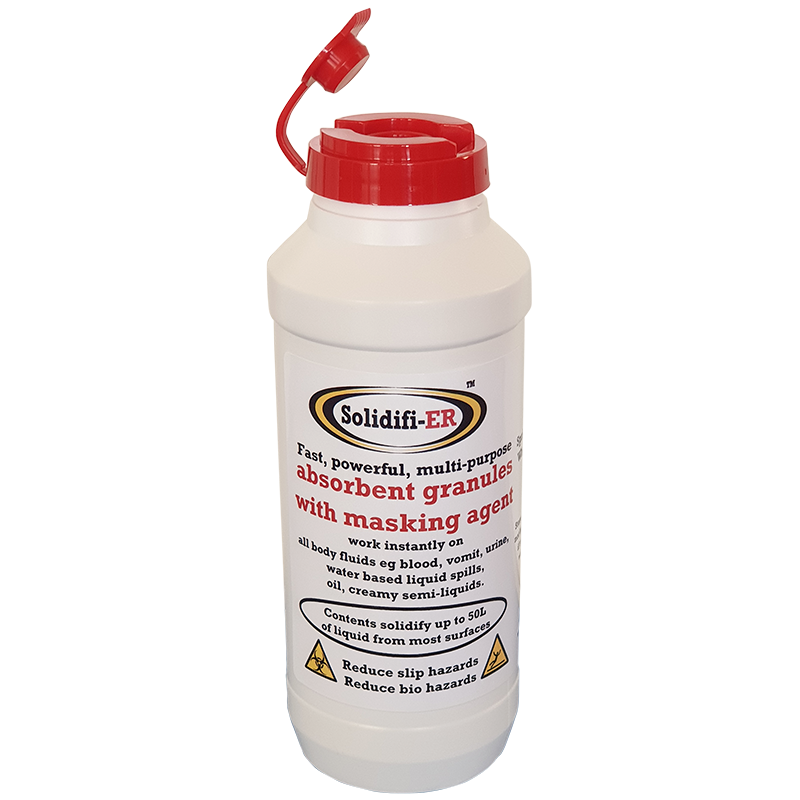 SolidifiER Absorbent Granules with Deodoriser Blood Urine & Vomit