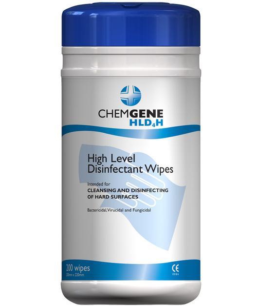 Chemgene HLD4H Disinfecting Wipes Coronaviruseffective 200 wipes x 10