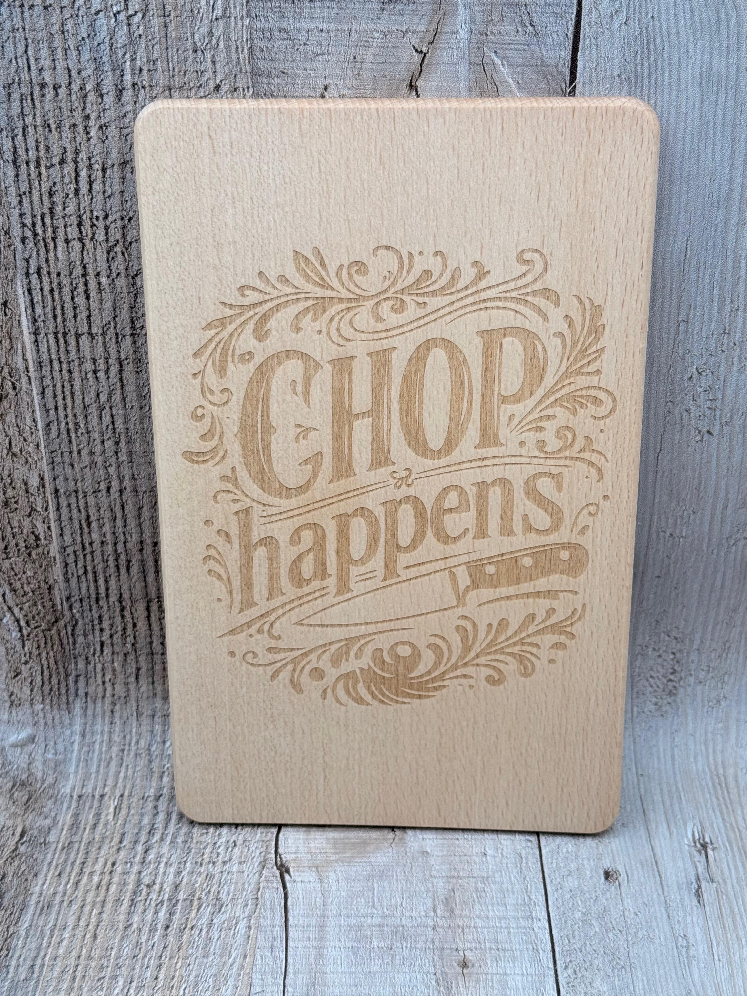 LASER ENGRAVED BEECH CHOPPING BOARD