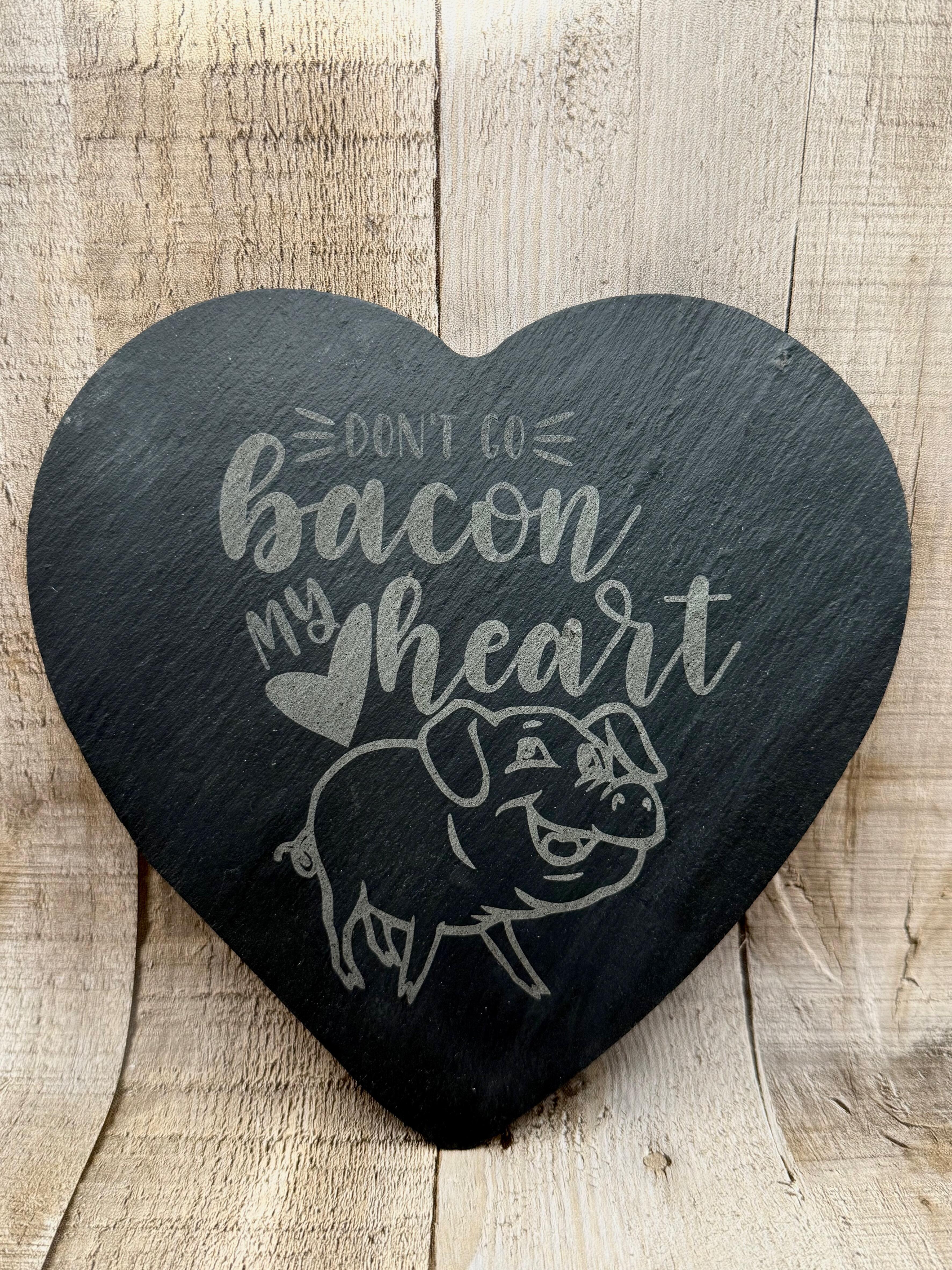 Funny pig engraved slate kitchen gift
