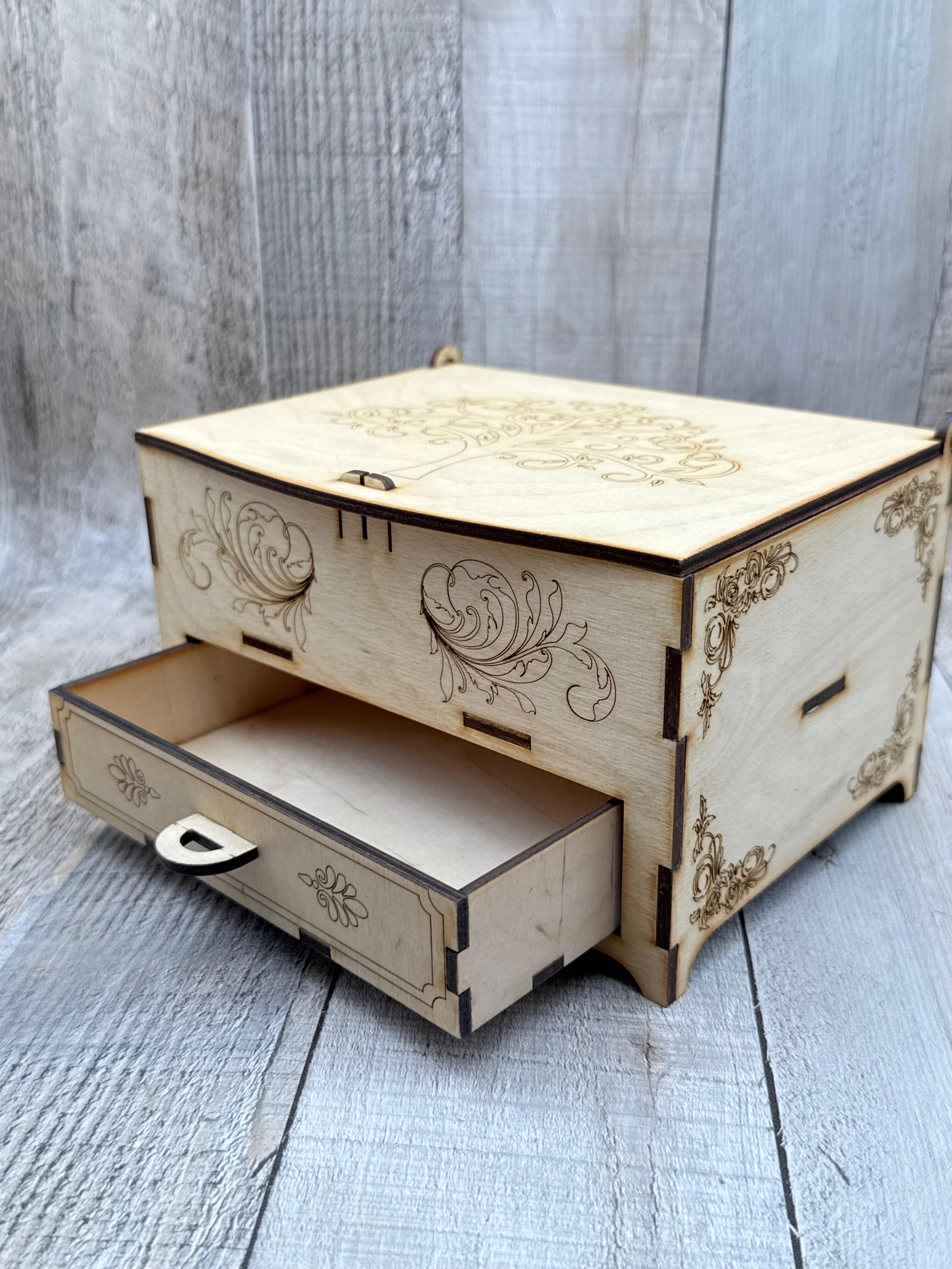 Handmade wooden storage box for jewellery and small keepsakes UK