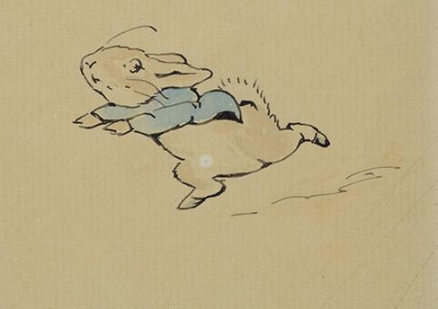 Beatrix Potter, original watercolor drawing of Peter Rabbit