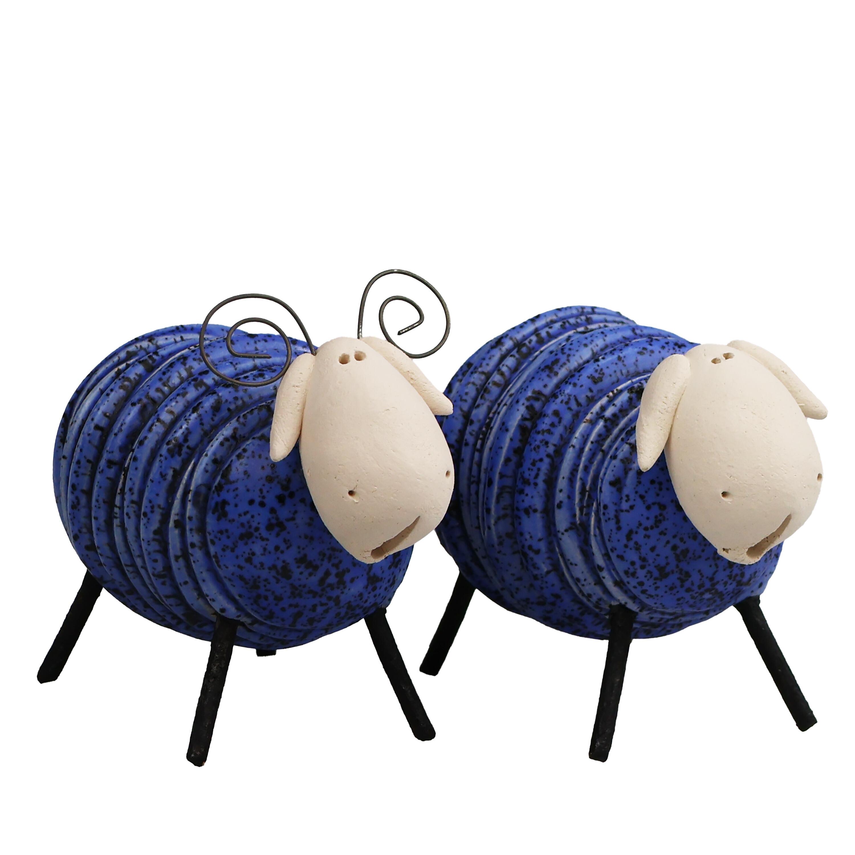 Sheared Sheep with Wire Legs Figurine