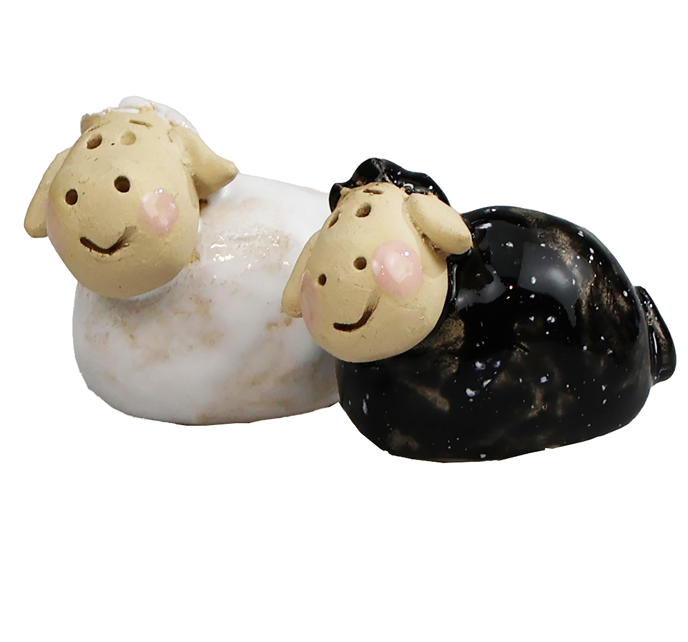 Handmade Ceramic Mini Sheep Figurine – Cute Pottery Animal, Small Farm Sculpture, Individually Boxed Gift, Artisan Decor