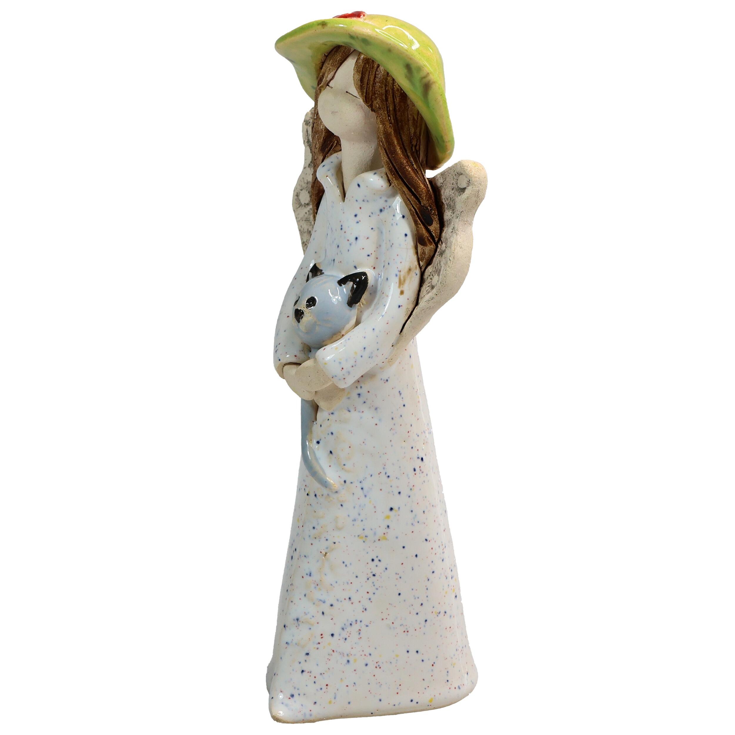 Angel Figurine with a Cat | Home is where the Cat is