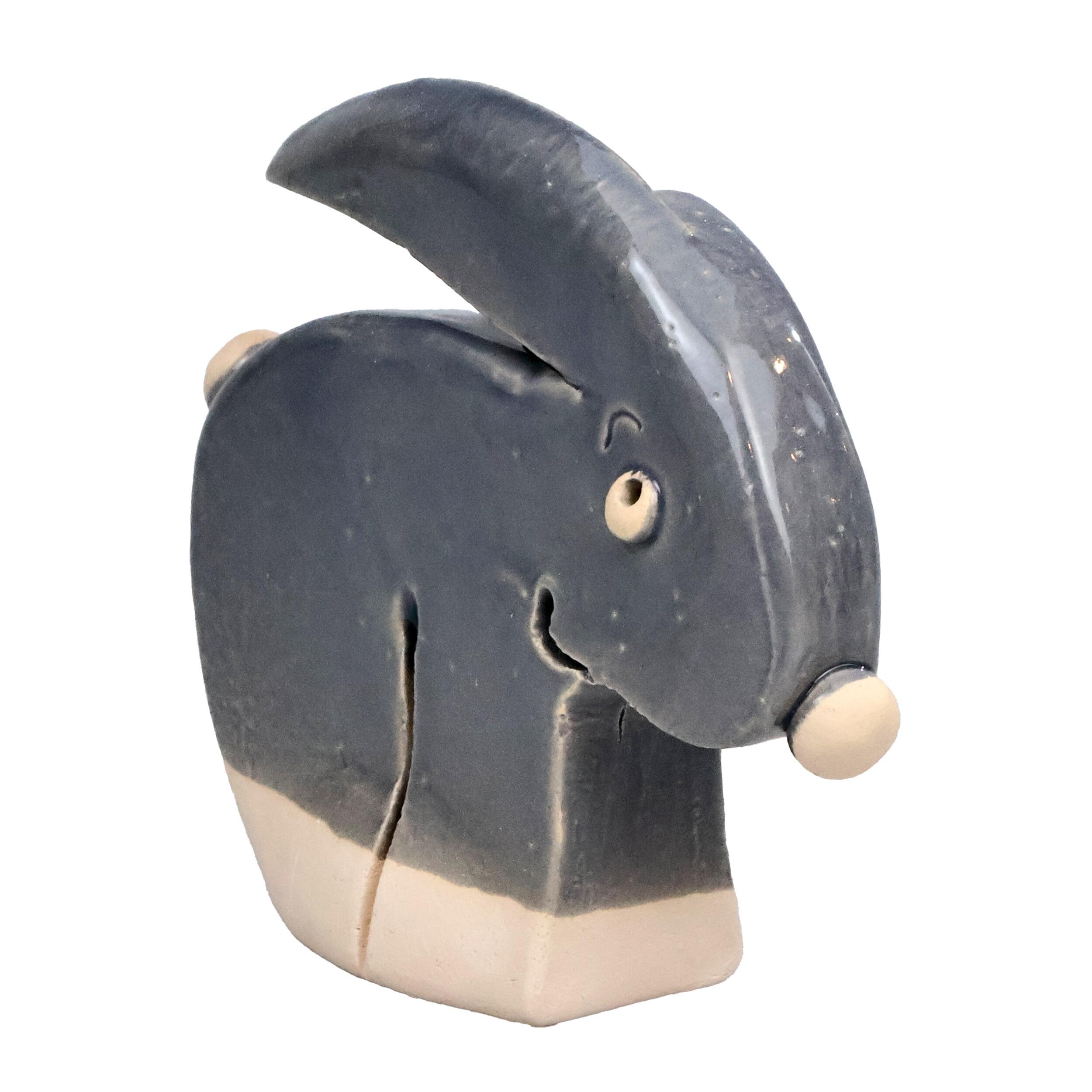 Handmade Ceramic Wild Rabbit Figurine – Rustic Pottery Animal Sculpture, Woodland Home Décor, Unique Gift