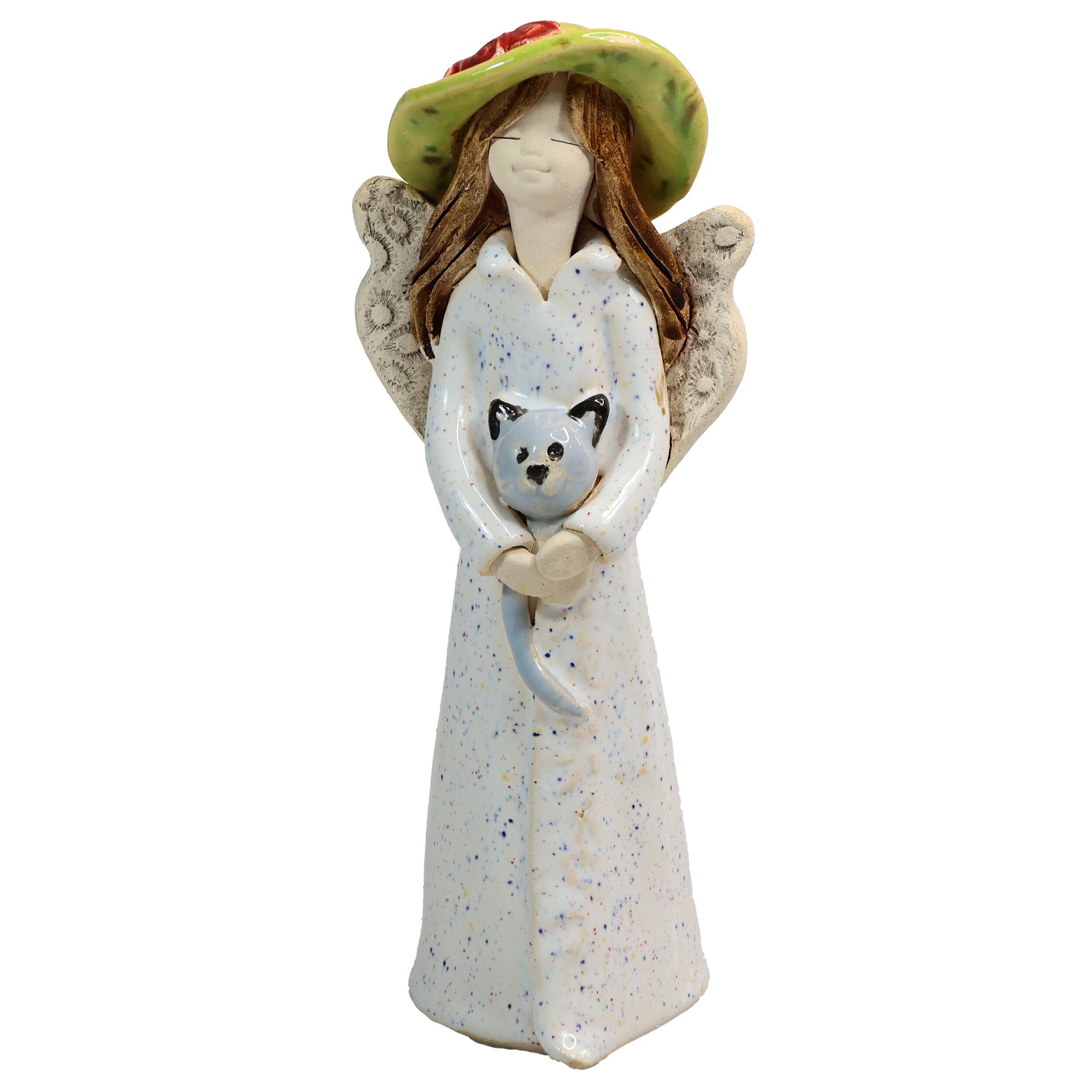 Angel Figurine with a Cat | Home is where the Cat is