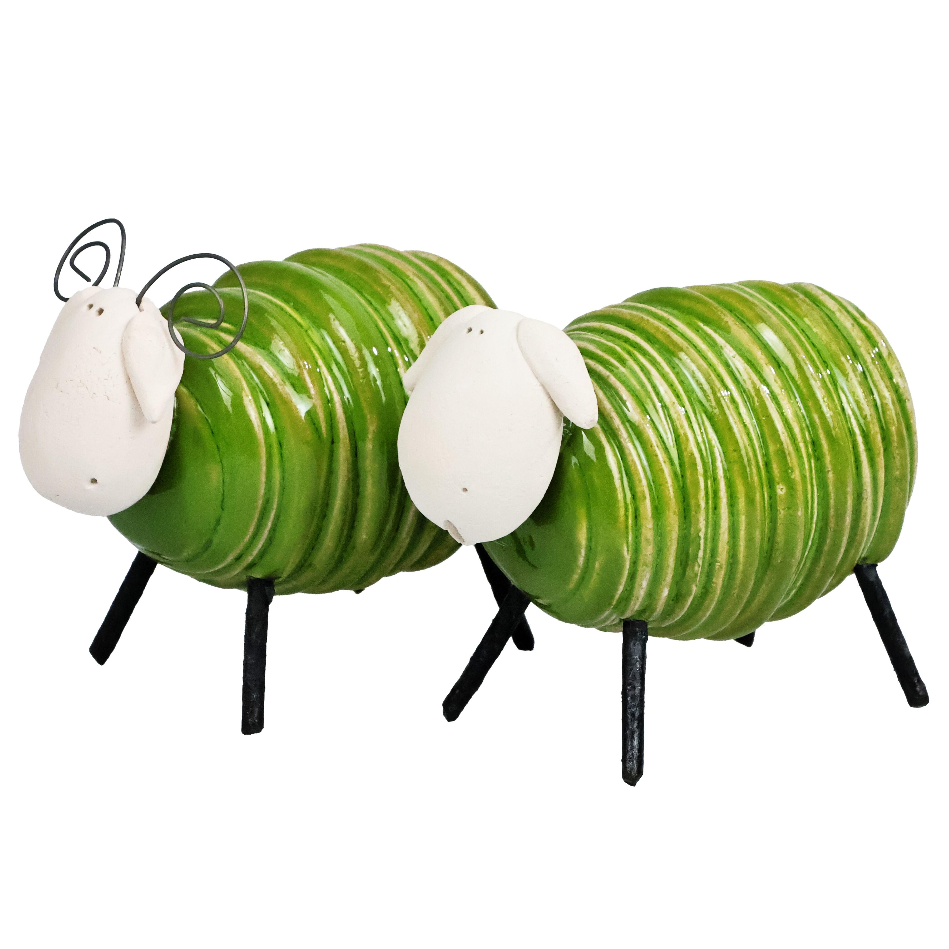 Sheared Sheep with Wire Legs Figurine