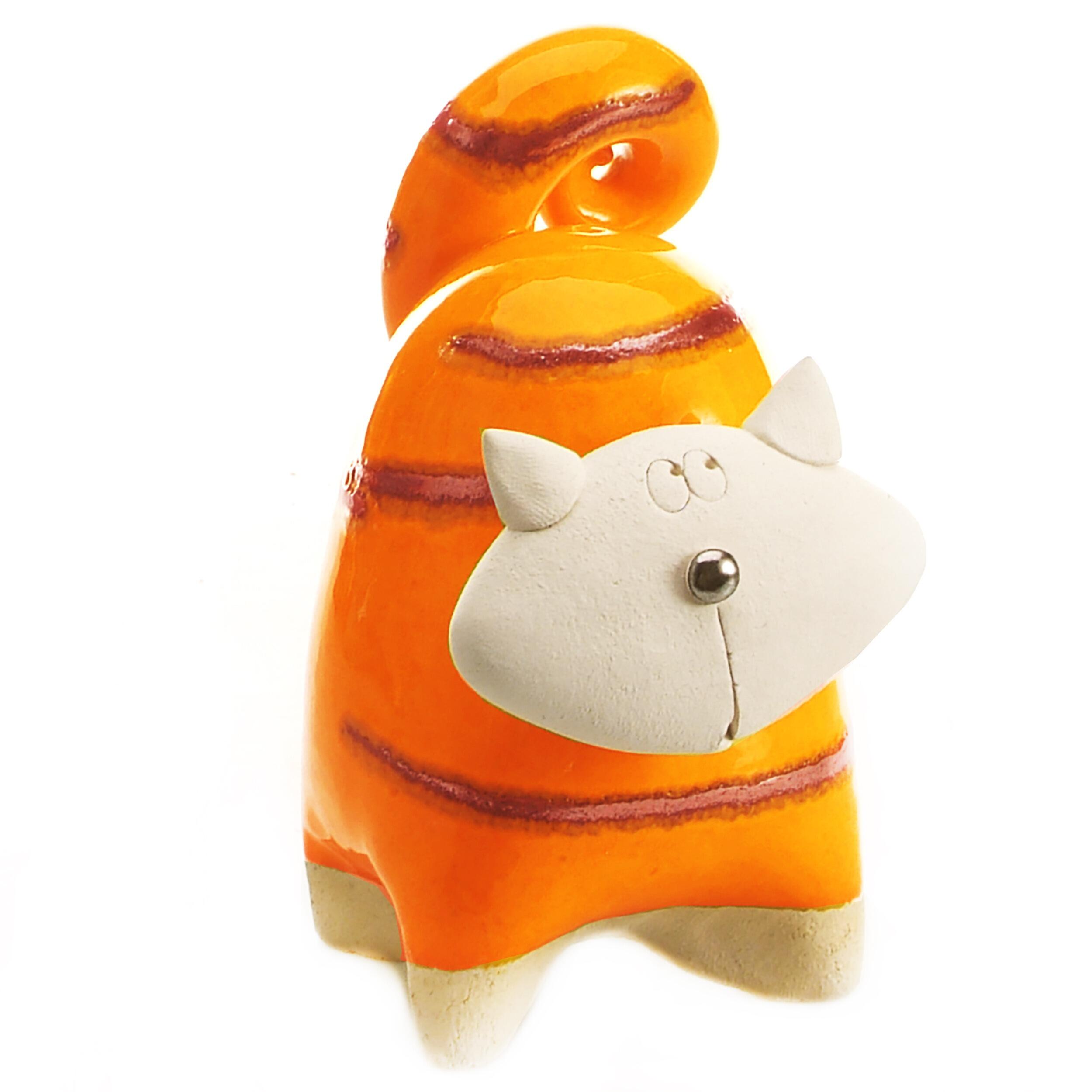 Ginger Orange Chunky Cat Ceramic Figurine
