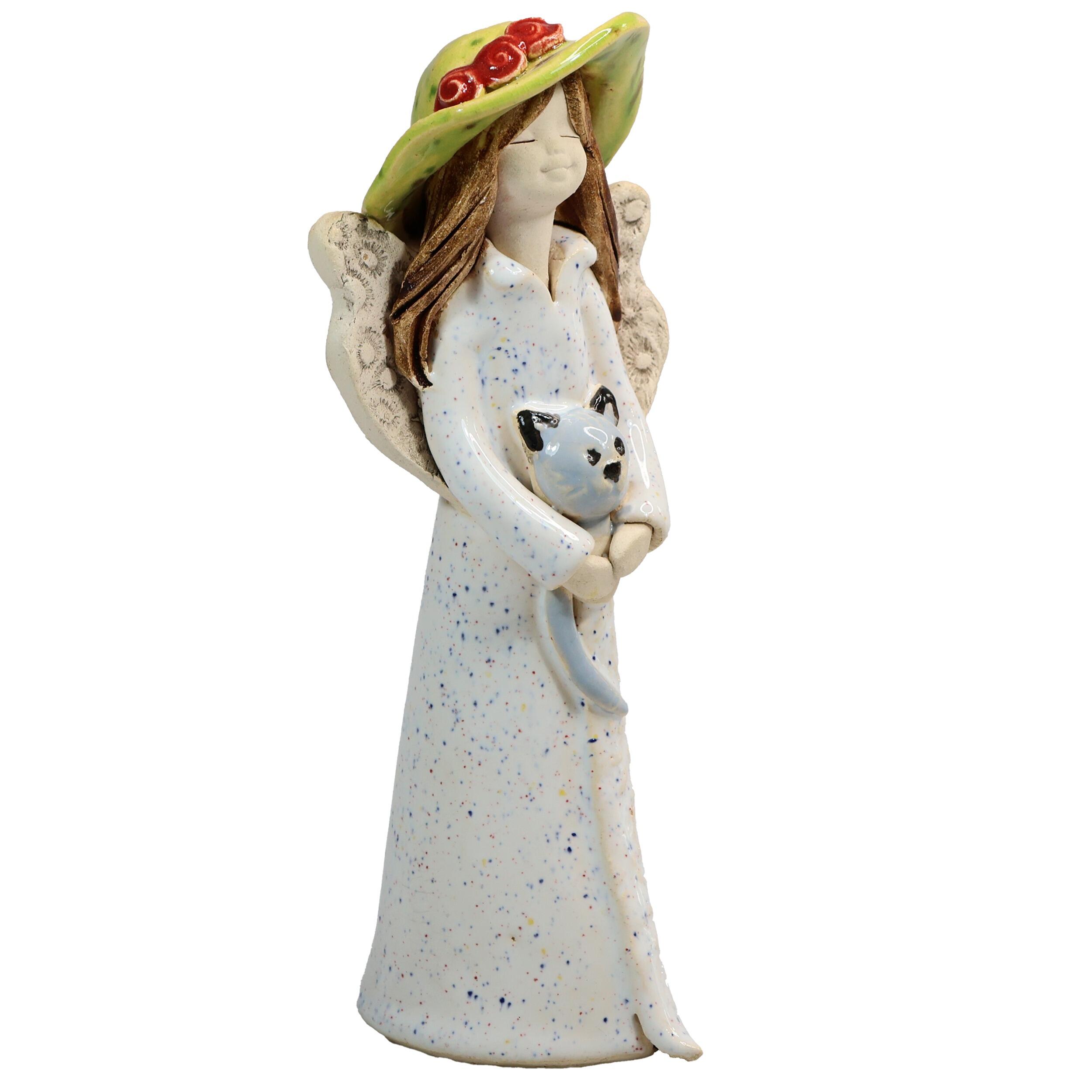 Angel Figurine with a Cat | Home is where the Cat is