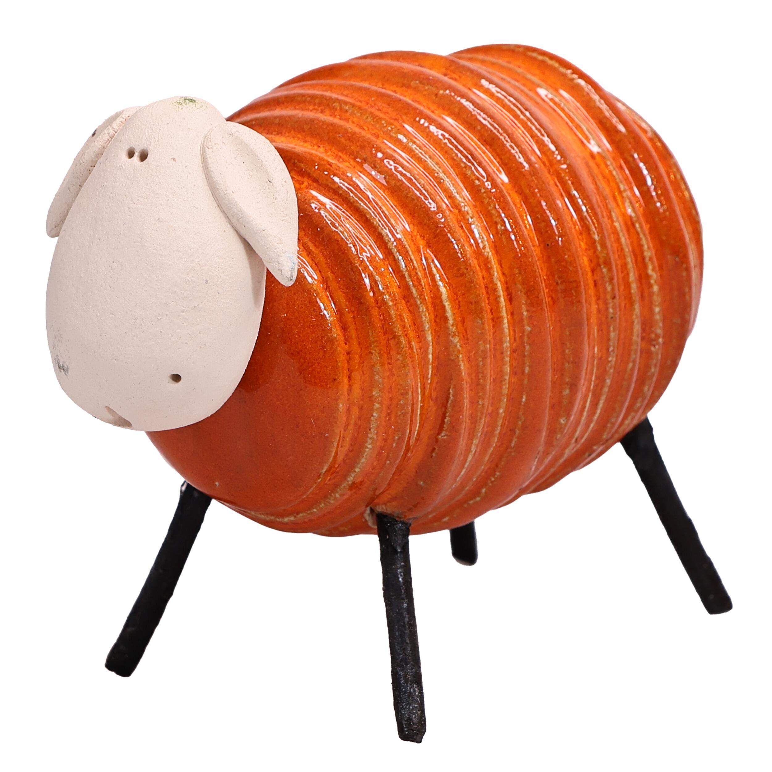 Sheared Sheep with Wire Legs Figurine