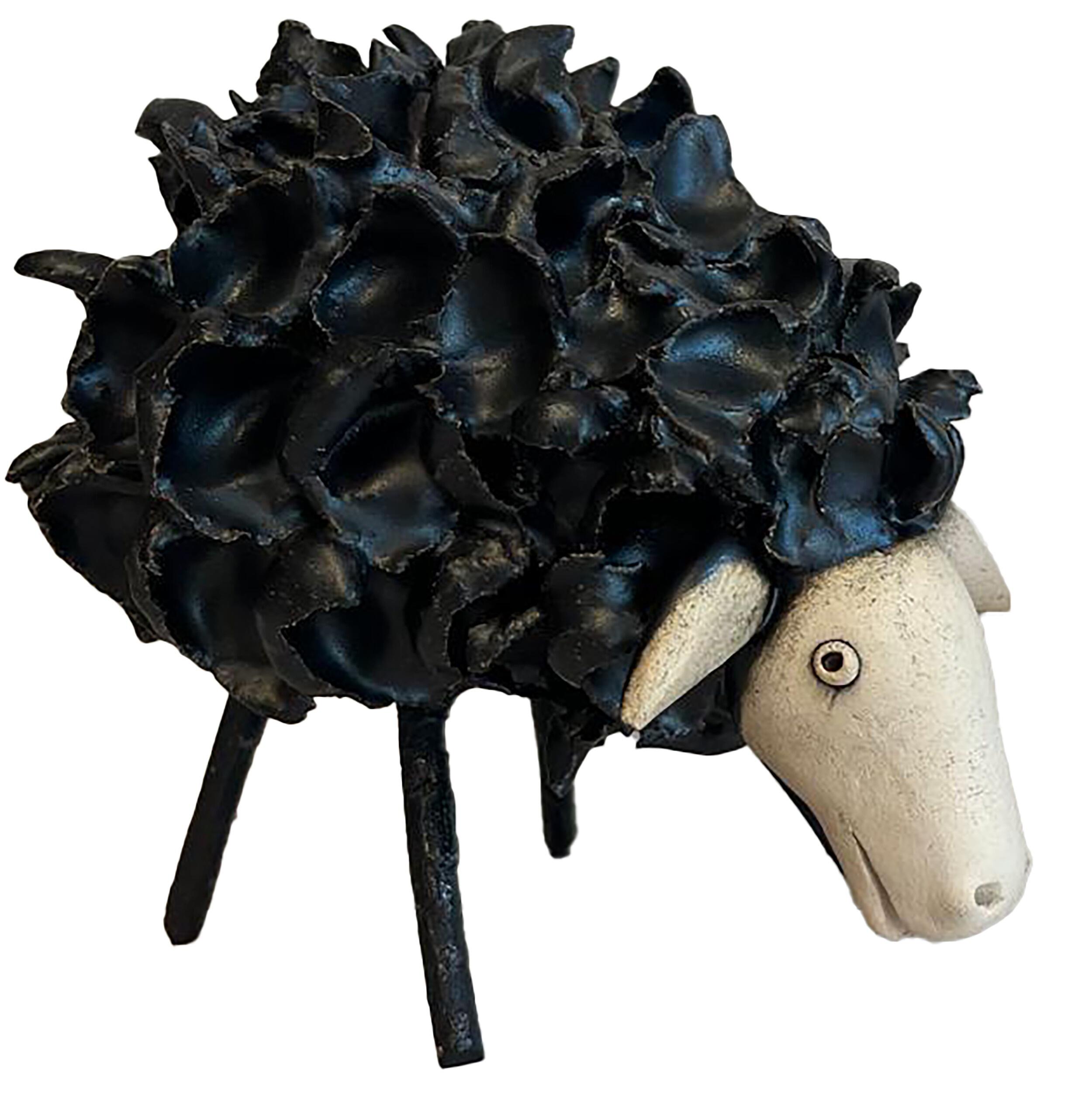 Fluffy Sheep Figurine with Wire Legs | Various Colours