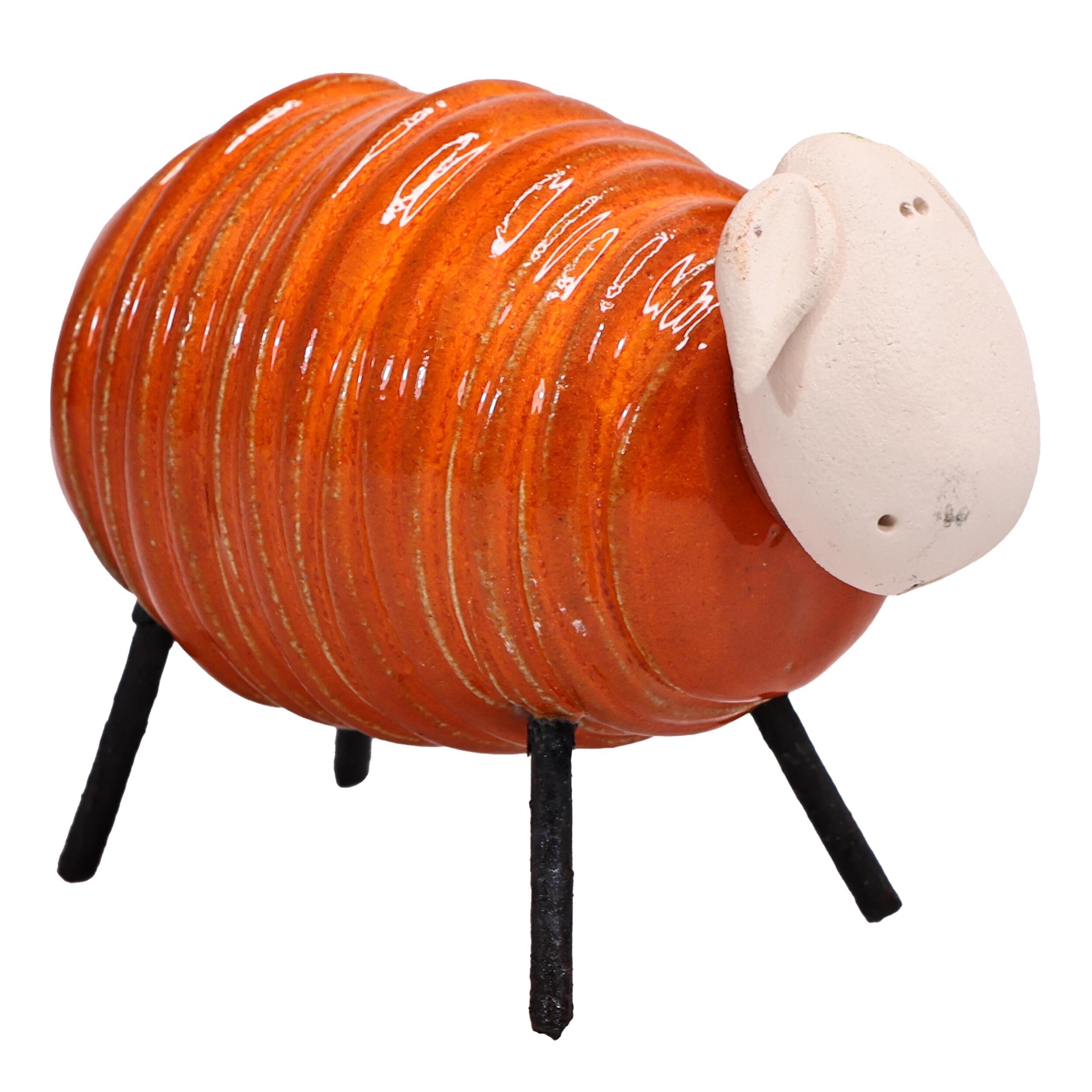 Sheared Sheep with Wire Legs Figurine