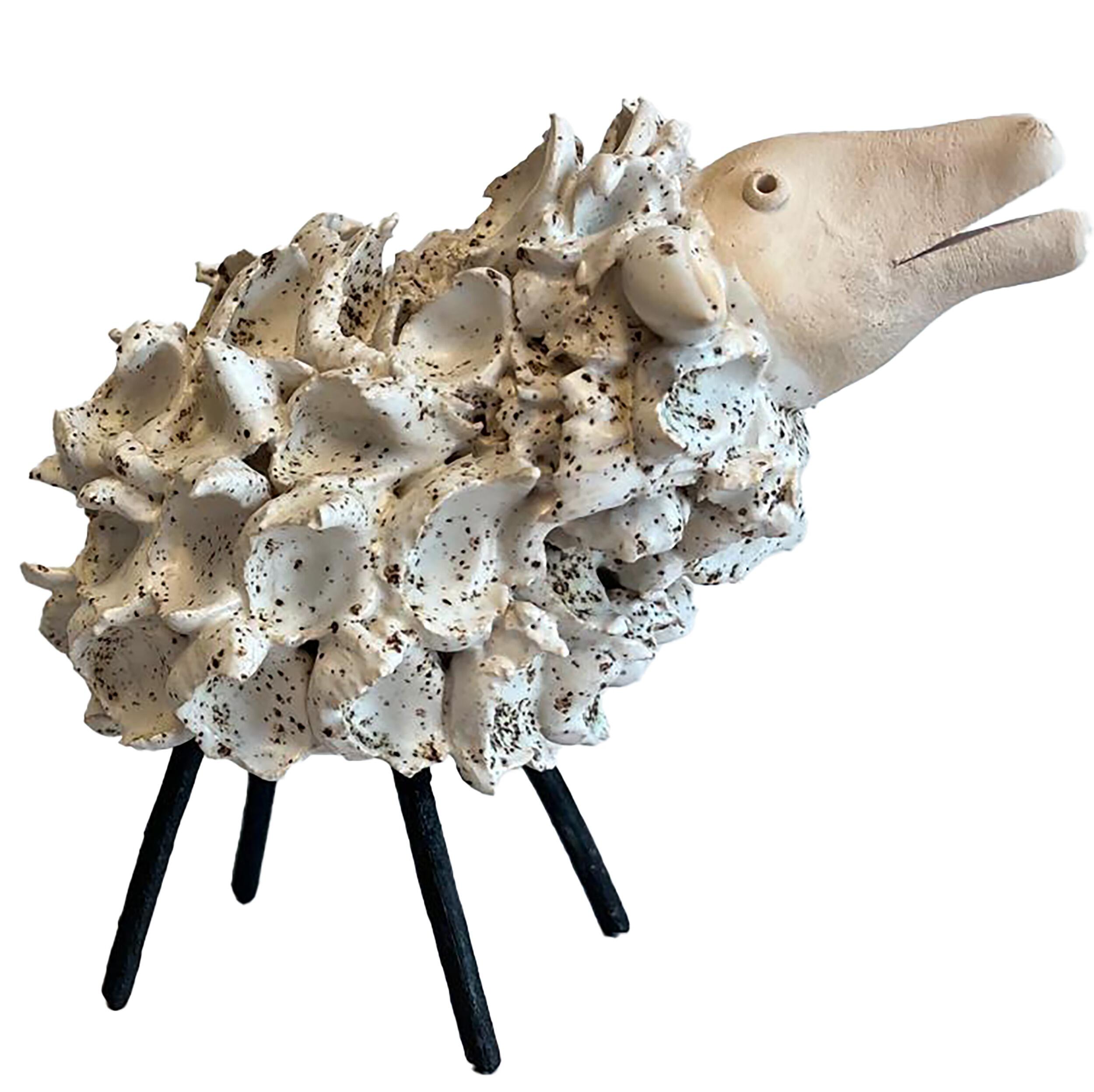 Fluffy Sheep Figurine with Wire Legs | Various Colours