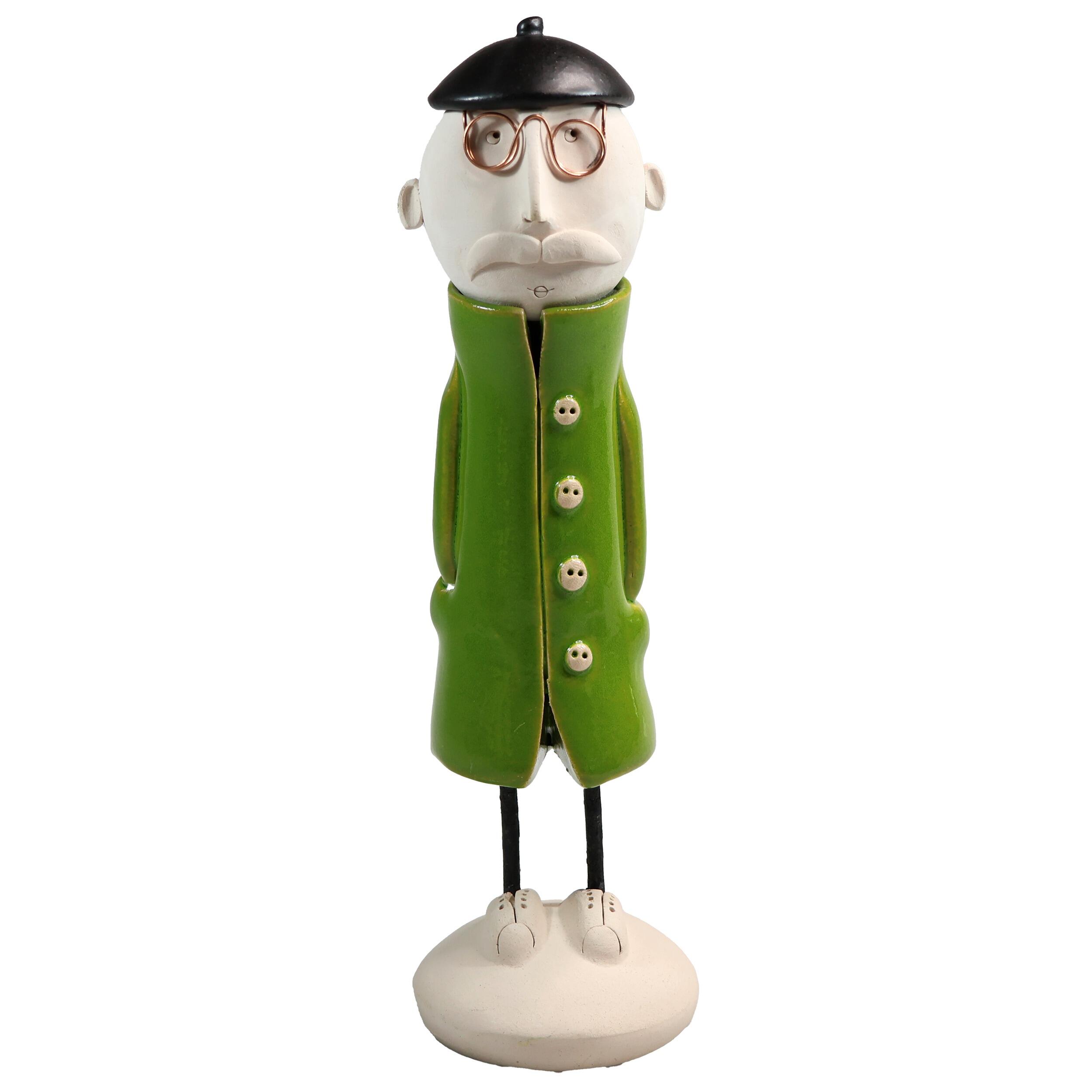 Best Friends Mature Couple Statues | Green & Yellow