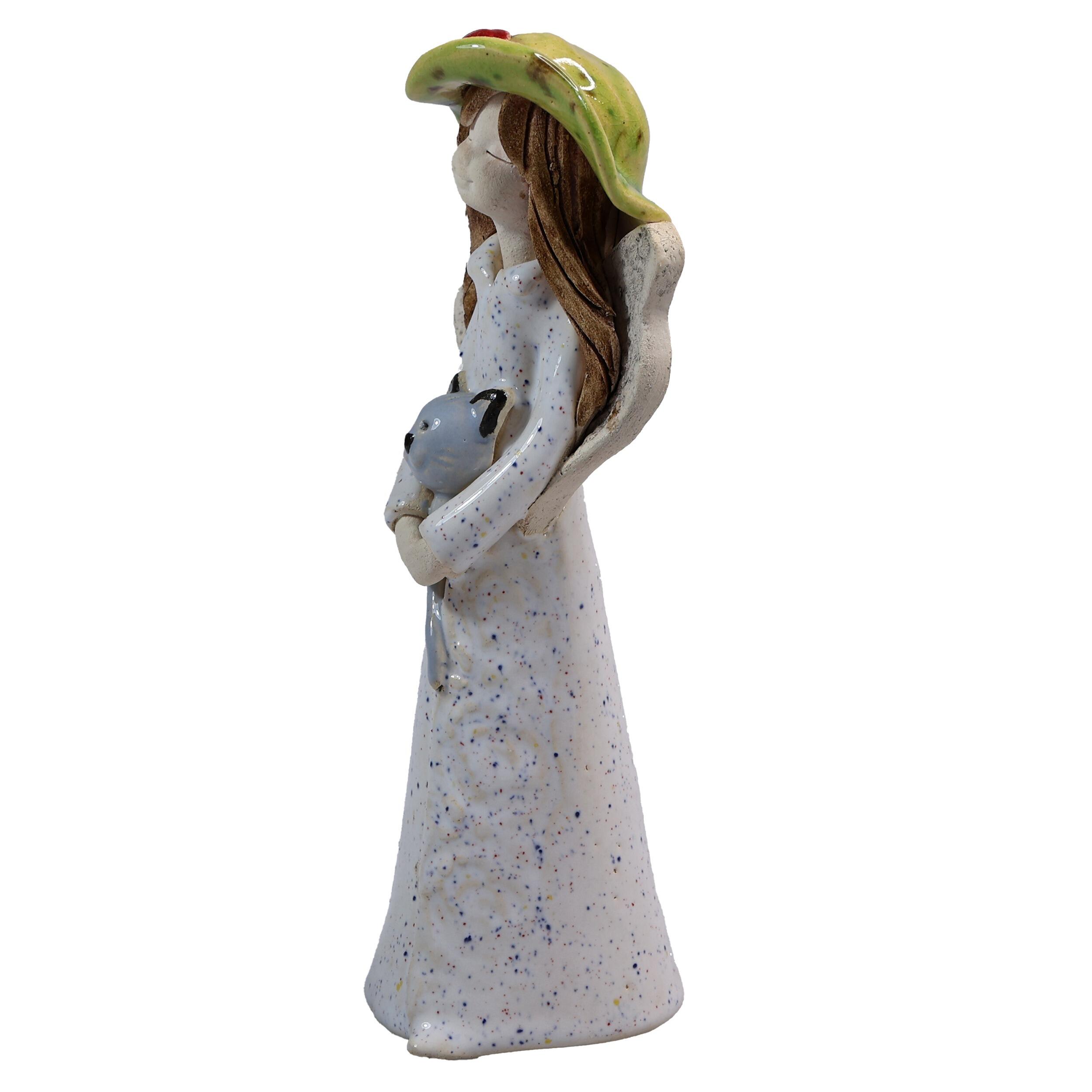 Angel Figurine with a Cat | Home is where the Cat is