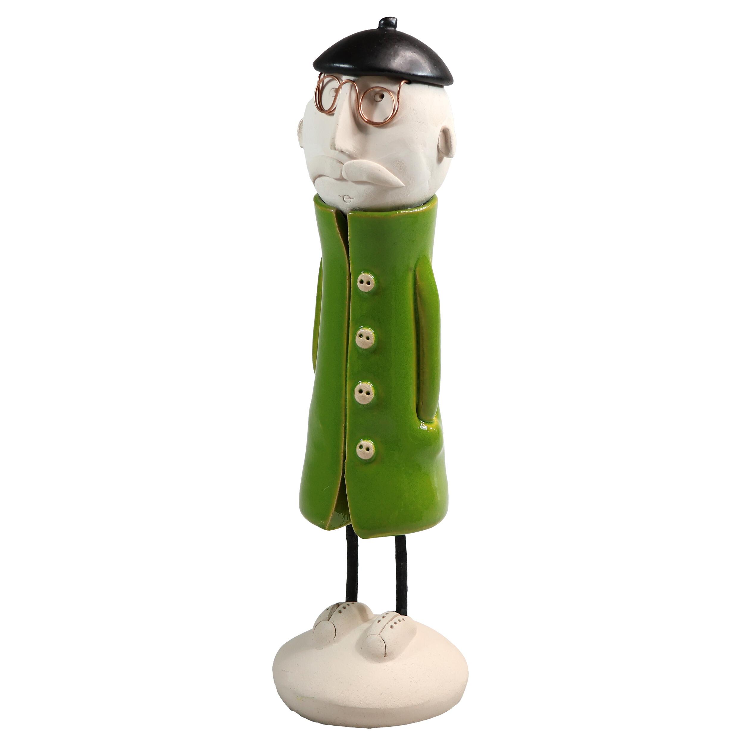 Best Friends Mature Couple Statues | Green & Yellow