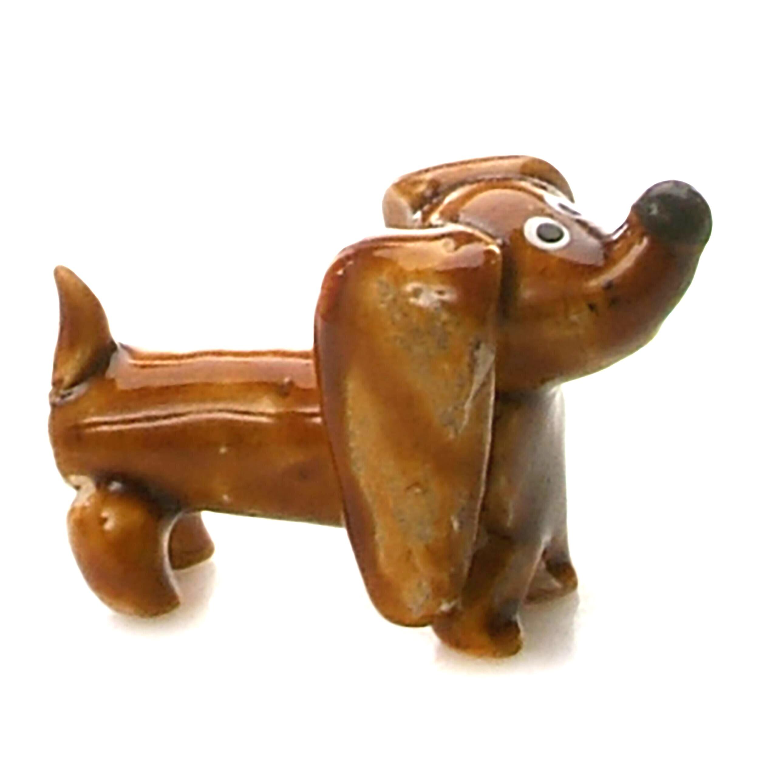 Mini Handmade Ceramic Long-Eared Spaniel Figurines