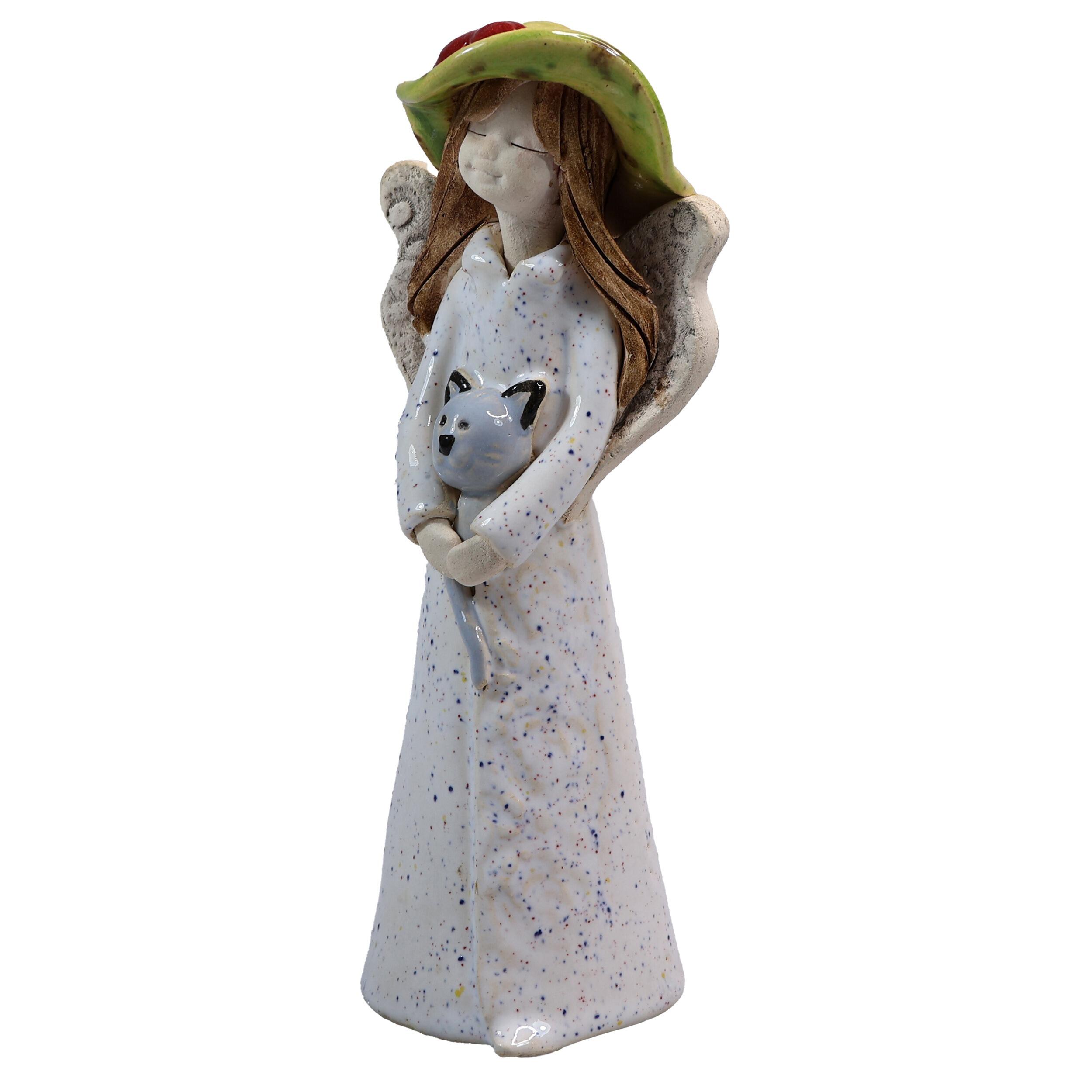 Angel Figurine with a Cat | Home is where the Cat is