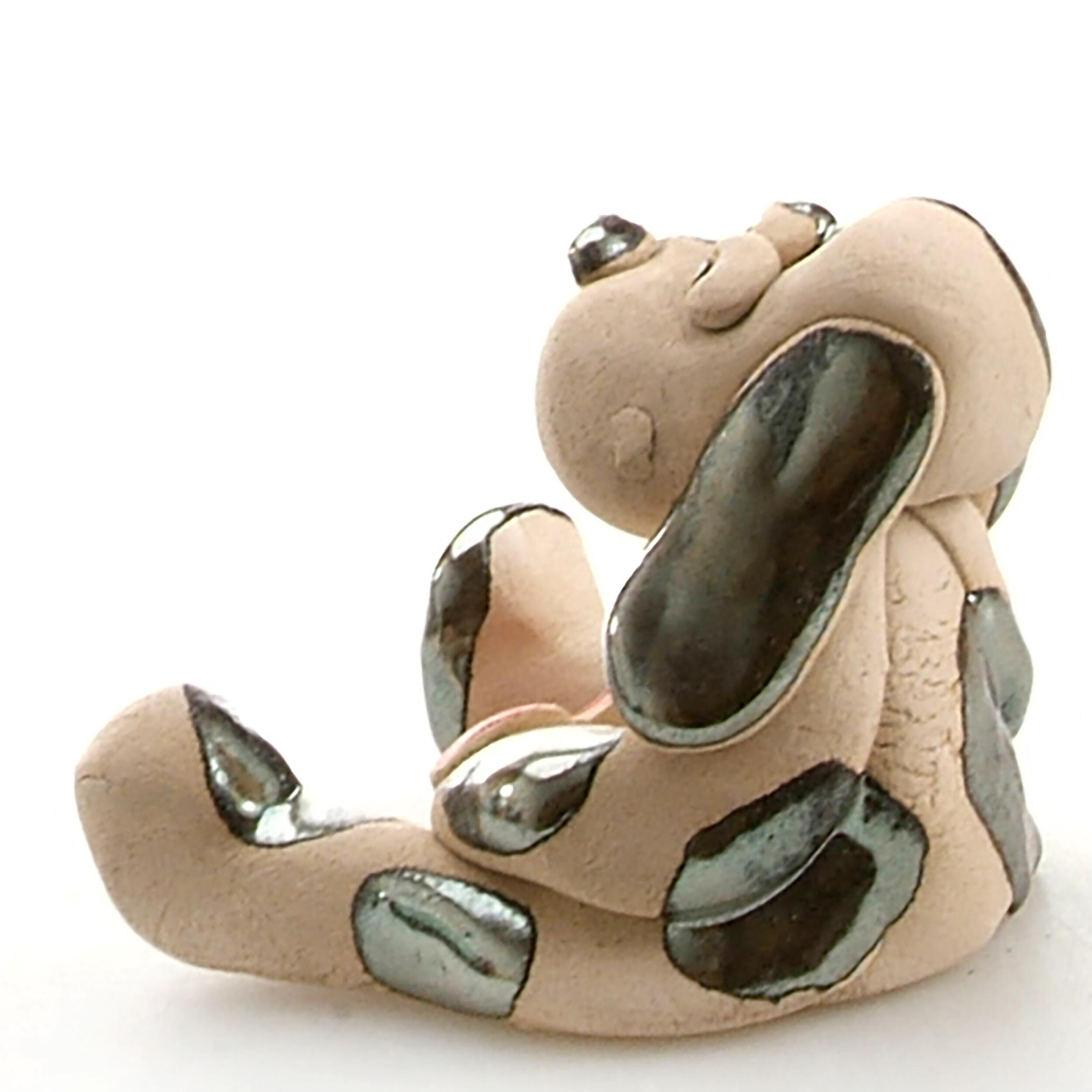 Small Sitting Dogs with Red Heart Figurine | Various Colours